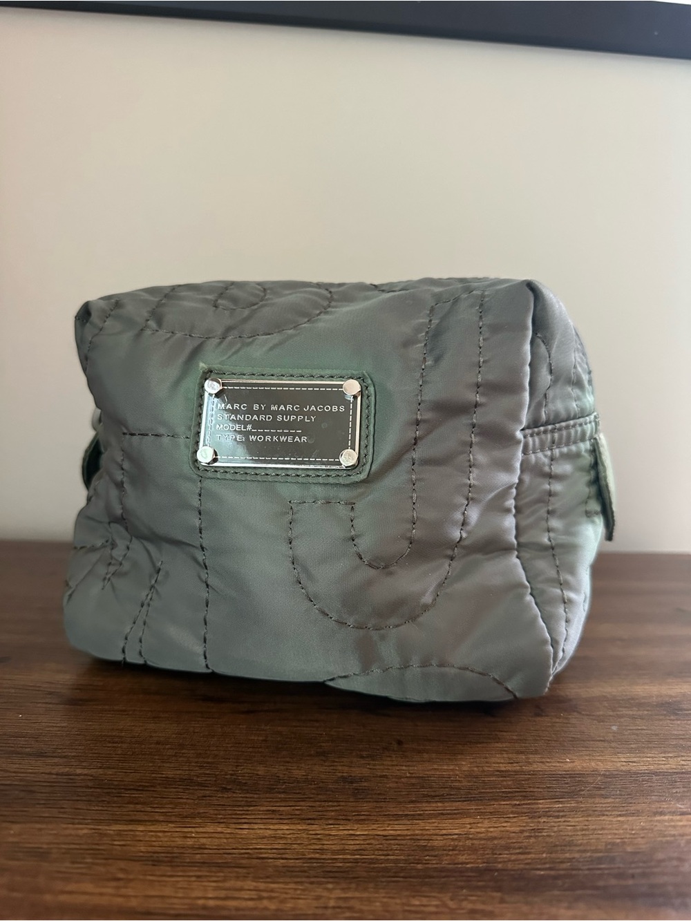 Marc by Marc Jacobs Olive Green Large Cosmetic Bag